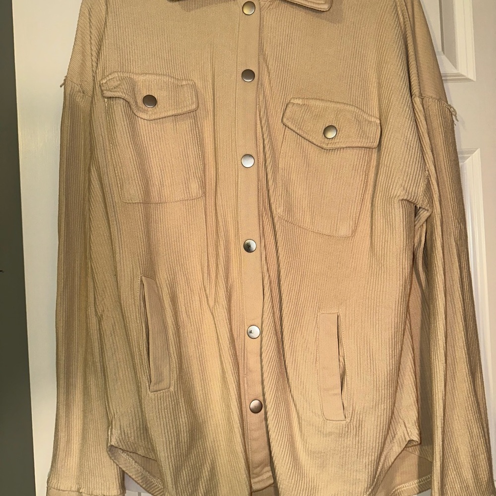 Altar’d State Tan Baylor Shacket